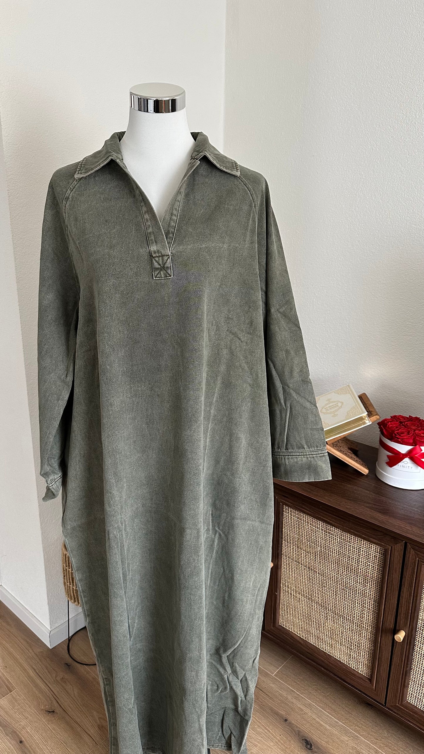 Jeanskleid KHAKI